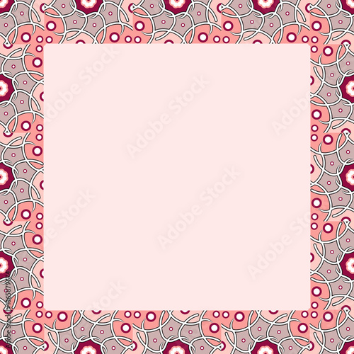 Elegant Pink and Maroon Decorative Square Frame