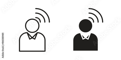 Influencer icons set designed in filled, outline, line and stroke style