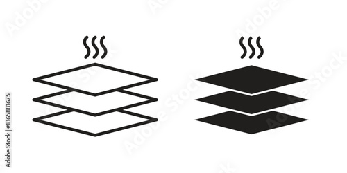 Insulation icons set designed in filled, outline, line and stroke style