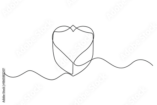 Healthcare protection line icon with heart and shield
