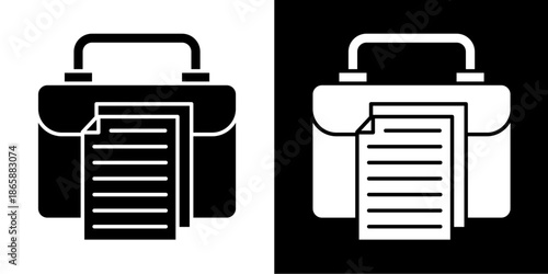 Suitcase  Icon Set White Style Collection