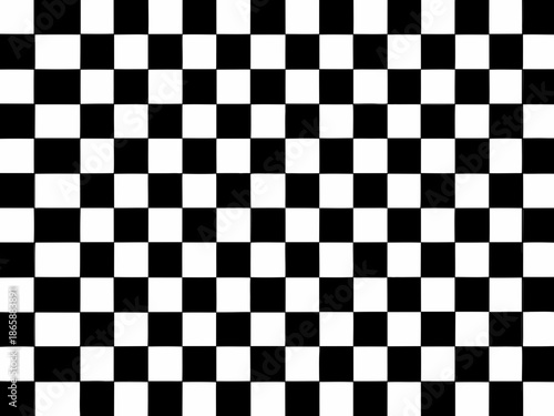 A black and white checkered pattern fills the entire frame of the image