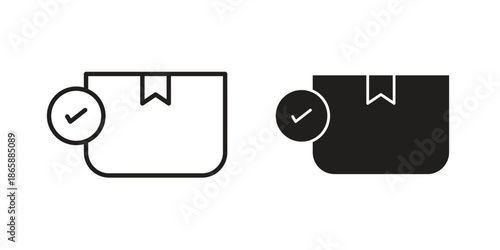Order receive icons set designed in filled, outline, line and stroke style