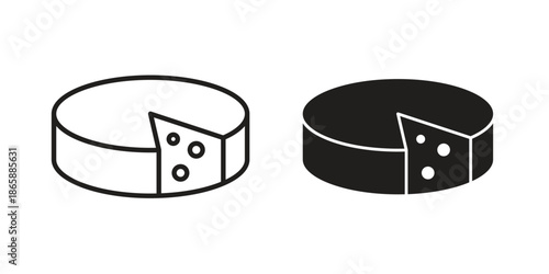 Parmesan icons set designed in filled, outline, line and stroke style