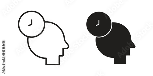 Patience icons set designed in filled, outline, line and stroke style