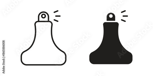 Perfume bottle icons set designed in filled, outline, line and stroke style