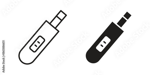 Pregnancy test icons set designed in filled, outline, line and stroke style