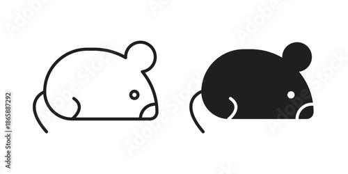 Rat icons set designed in filled, outline, line and stroke style