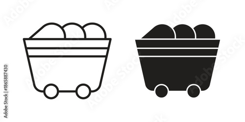 Raw material icons set designed in filled, outline, line and stroke style