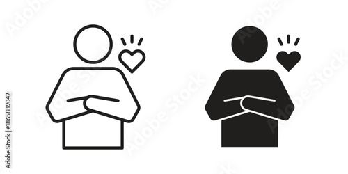 Selfcare icons set designed in filled, outline, line and stroke style