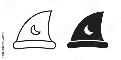 Sleeping Hat icons set designed in filled, outline, line and stroke style