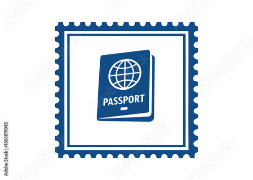 passport postage stamp vector icon on a white background
Vector postage stamp on a white background