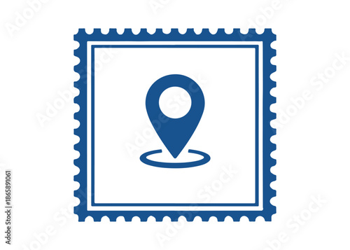 geo pin postage stamp vector icon on a white background
Vector postage stamp on a white background