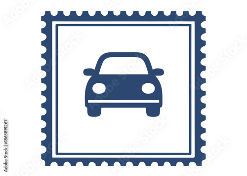 car postage stamp vector icon on a white background
Vector postage stamp on a white background