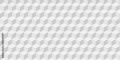 Cubic wall texture pattern. seamless cube grid hexagon technology background. Geometric pattern illustration mosaic, square and triangle wallpaper.