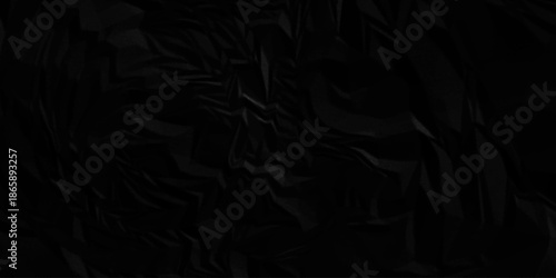 Paper texture background, Old paper background ripple soft black pattern wave crumple. Crushed and creased soft paper. Abstract wrinkle effect grunge and rough backdrop vintage page.