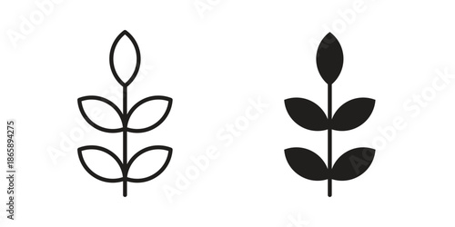 Wheat grain icons set designed in filled, outline, line and stroke style