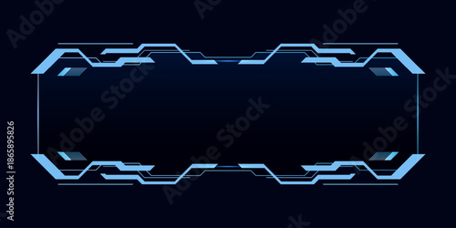 Sci fi futuristic user interface, HUD template frame design, Technology abstract background	
