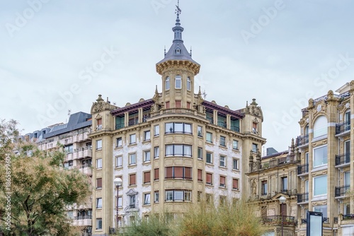 Vászonkép Classic Belle Epoque Residential Building, San Sebastian, Spain
