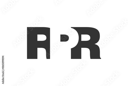 RPR logo design. Initial letter R P R bold font style for tech startups, consulting, corporate branding. Creative company name, headlines typography identity, trendy logotype.