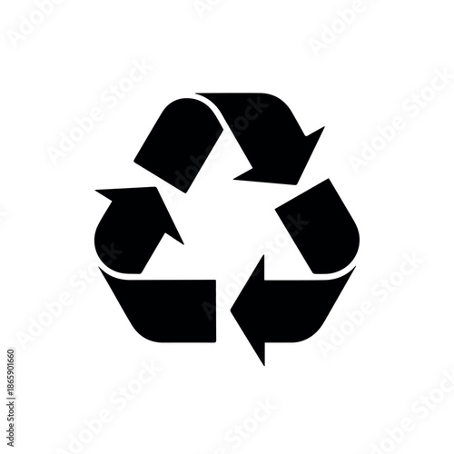 Recycle symbol icon vector illustration for sustainable environment and eco friendly lifestyle concept
