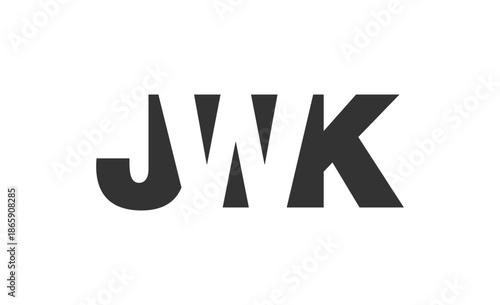 JWK logo design. Initial letter J W K bold font style for tech startups, consulting, corporate branding. Creative company name, headlines typography identity, trendy logotype.