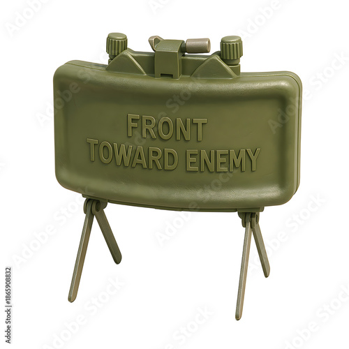 M18A1 claymore anti personnel mine in green casing