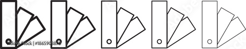 
Swatchbook icon illustration element design. trendy stroke and fil line style. Swatchbook icon on transparent background
