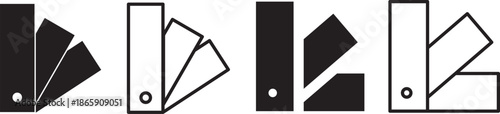
Swatchbook icon illustration element design. trendy stroke and fil line style. Swatchbook icon on transparent background
