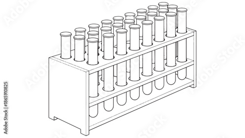 Professional laboratory test tube rack for clinical research and pharmaceutical development in modern science-based business facilities.