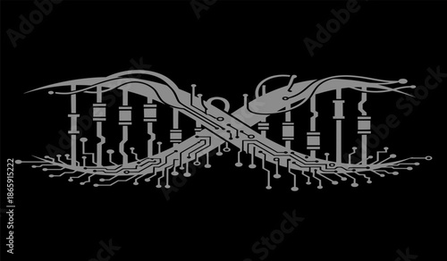 Intricate illustration of Km8 eps file showcasing abstract design elements