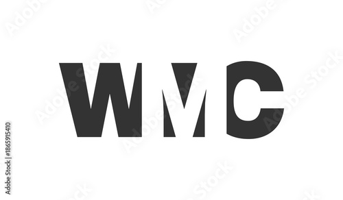 WMC logo design. Initial letter W M C bold font style for tech startups, consulting, corporate branding. Creative company name, headlines typography identity, trendy logotype.