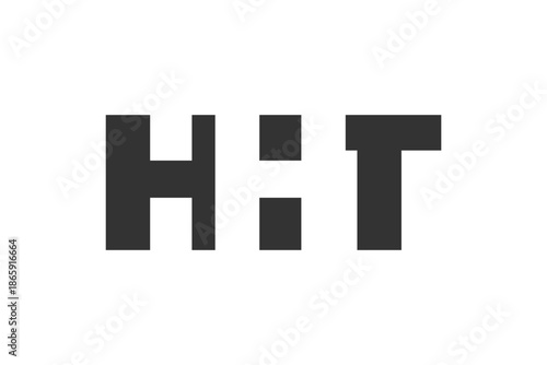 HHT logo design. Initial letter H H T bold font style for tech startups, consulting, corporate branding. Creative company name, headlines typography identity, trendy logotype.