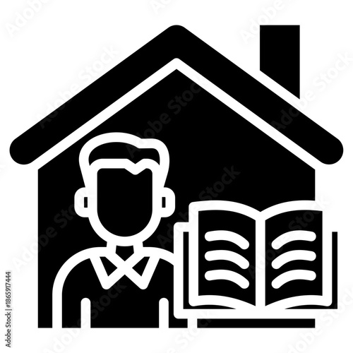 Homework Responsibility glyph icon