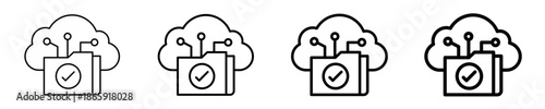 Cloud Icon Set Different Style Collection

