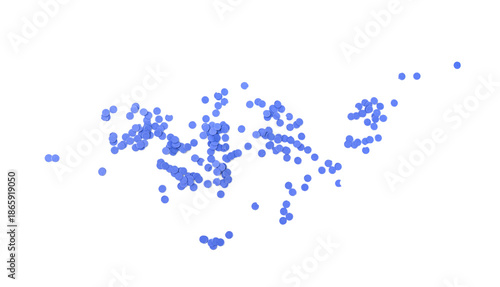 Confetti circles isolated. Round paper party confetti pattern