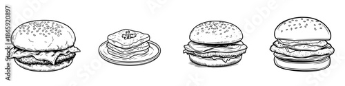 A Classic Burger, Elegantly Sketched