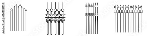 Elegant Line Art Skewer Rack