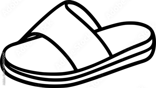 Chic and modern line art slipper for the fashion-forward