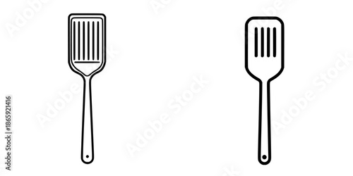 Elegant Silhouette of a Spatula - A Graphic Design Icon