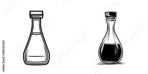 Vintage Chic: Soy Sauce Dispenser in Black and White