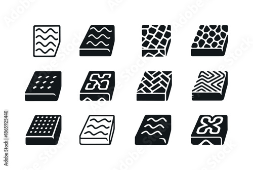 Laboratory Logo Variations. Laboratory floor. Icon set. Set Logo of laboratory floor: anti-slip texture. harmonious logo variations of the same emblematic