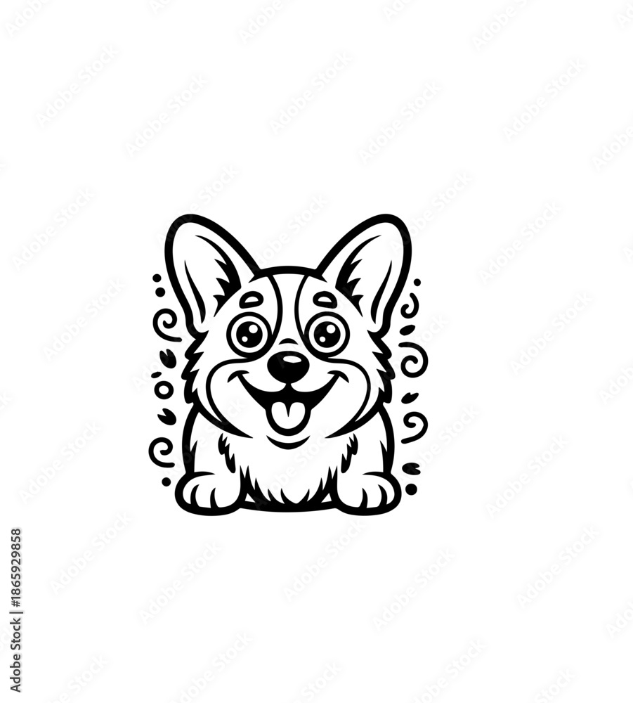 Obraz premium Dogs faces doodle Collection of hand drawn funny cute faces of dogs pets of different breeds and fur styles isolated on transparent background. Illustration of dogs breeds for kids