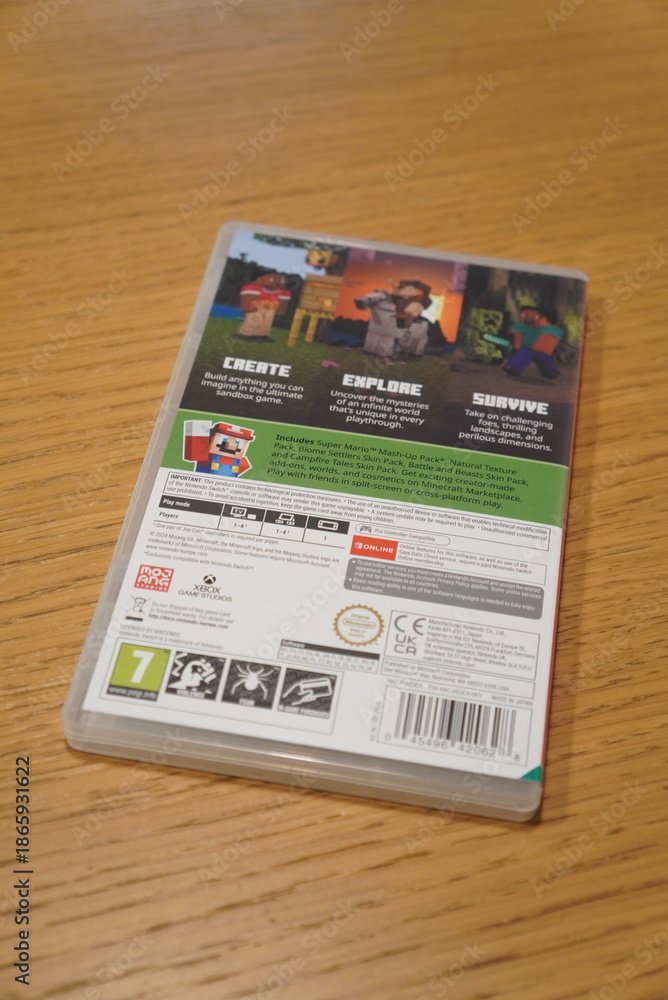 Fototapeta premium Minecraft Nintendo Switch Edition with Super Mario Mash-Up Pack and more
