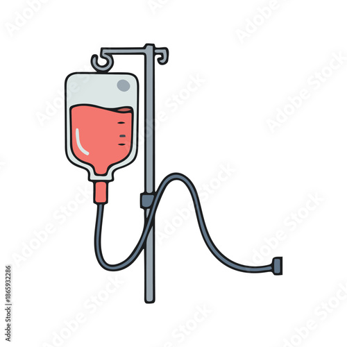 Blood Transfusion IV Drip.