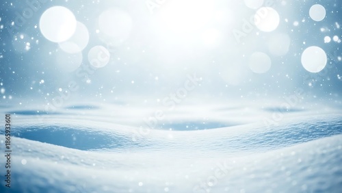 Wallpaper Mural Snowy landscape with falling snow and bokeh lights winter Torontodigital.ca