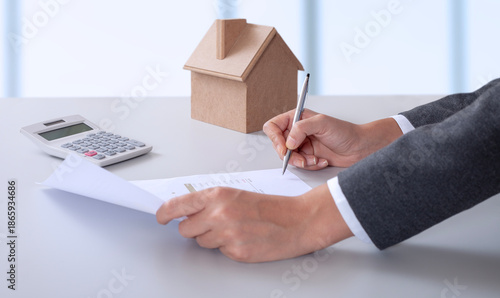 woman working at real estate insurance agent
