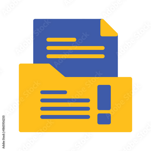 Folder with paper document.