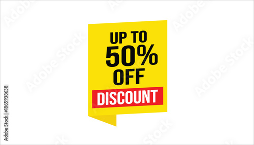 discount up to 50% off limited time promotional banner  