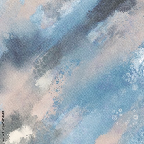 Soft Blue Gray Watercolor Abstract Background